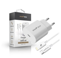 RhinoTech 25W PD nabíjecí adaptér s kabelem USB-C na Lightning 27W 1M bílá